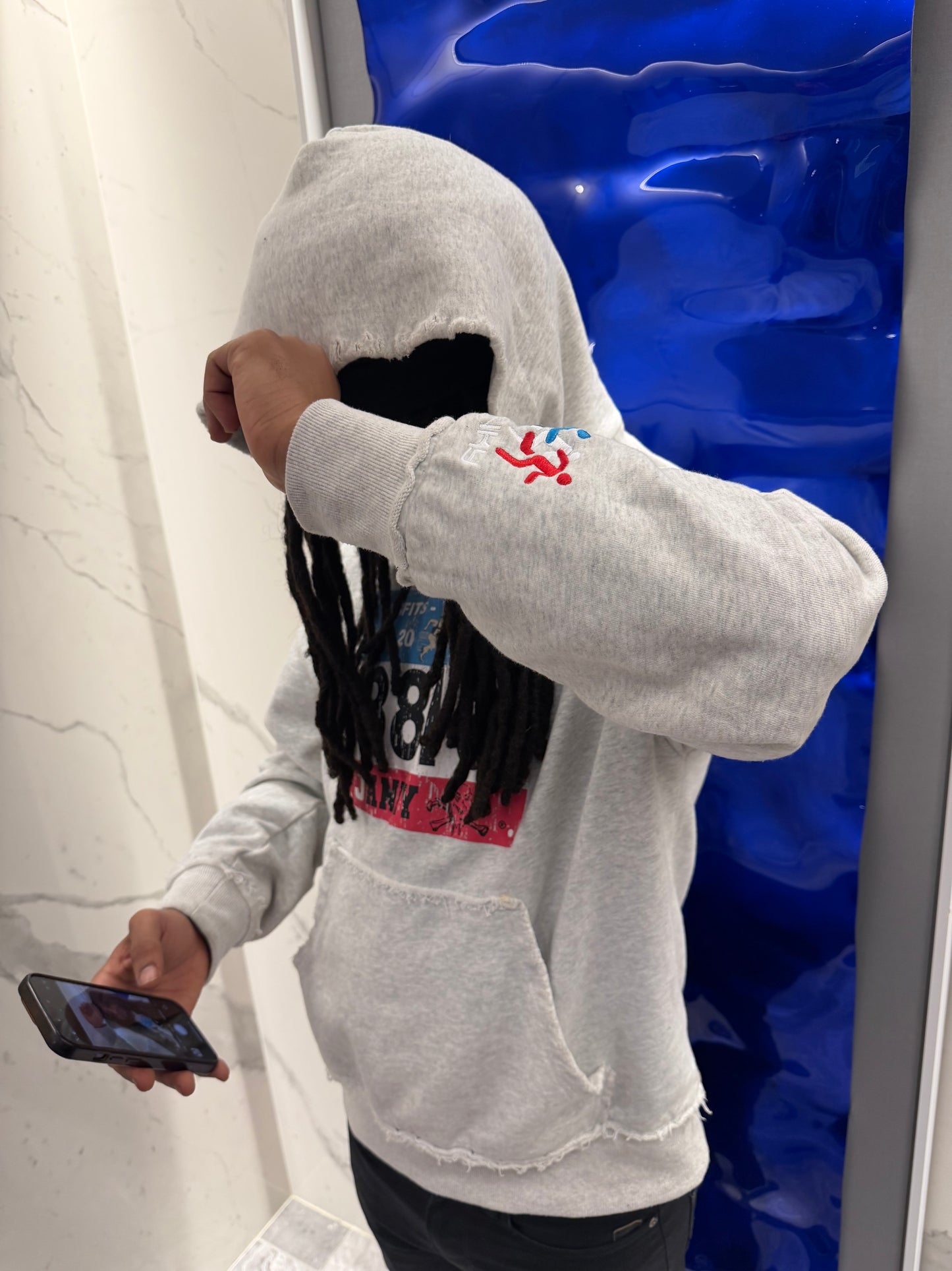 Distressed Marathon Hoodie