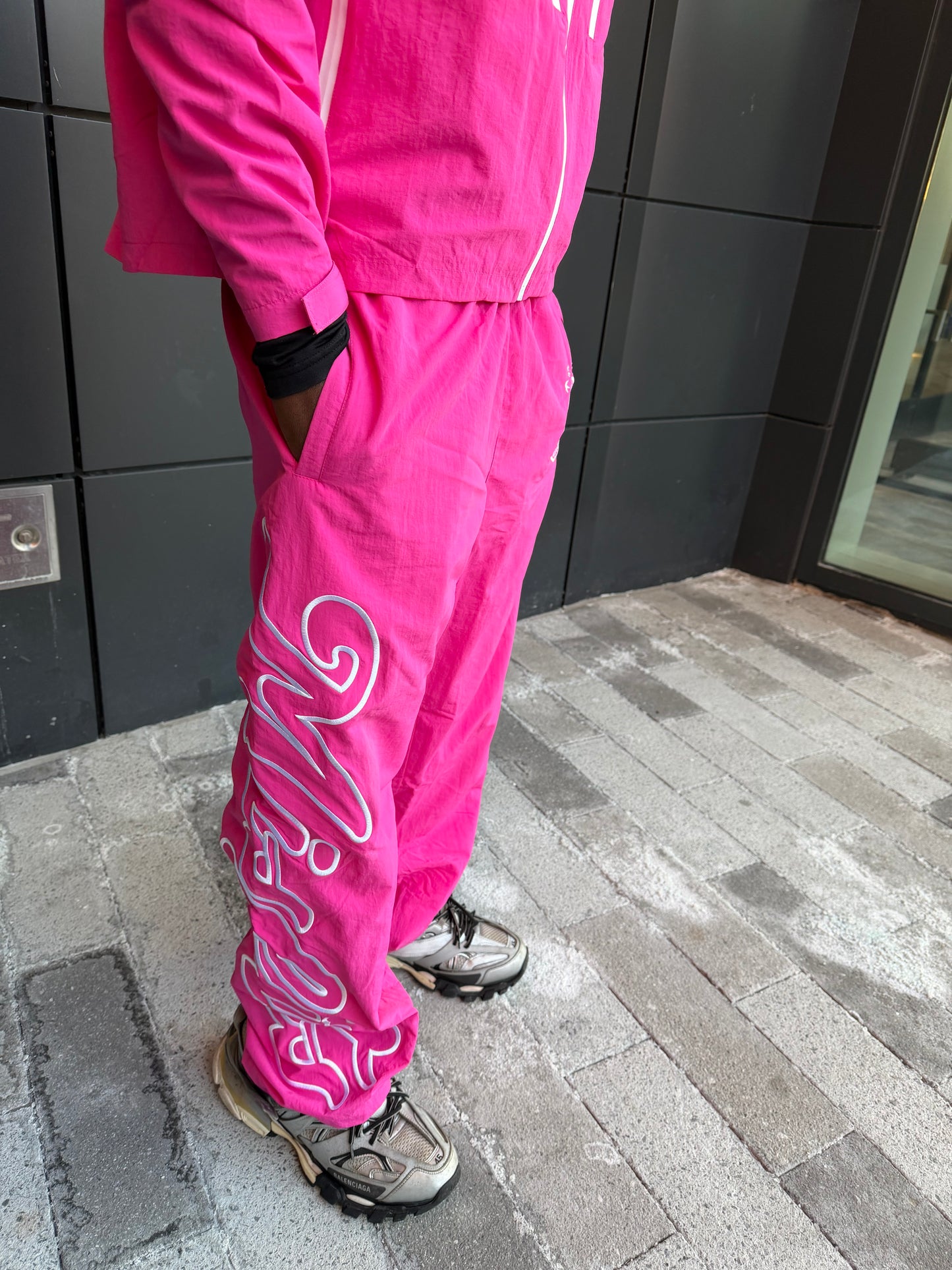 Pink Windbreaker Pants