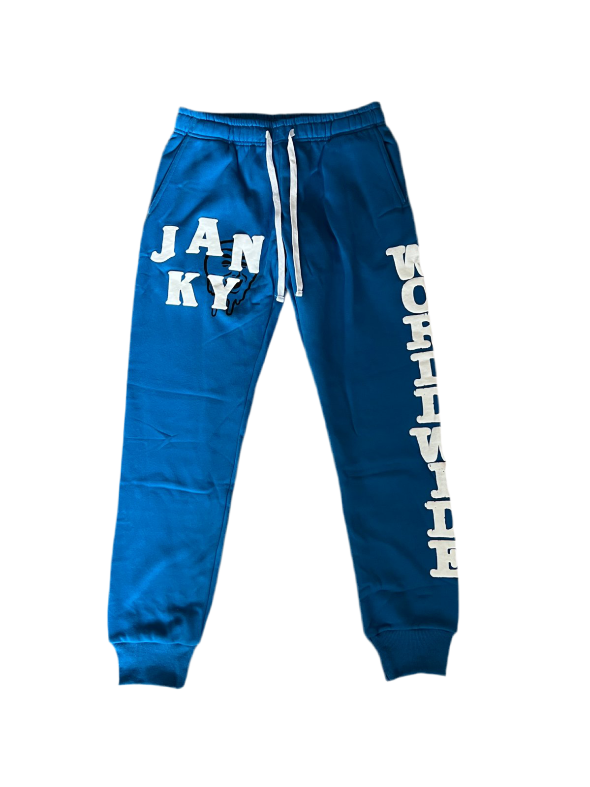 Blue Puff Print Joggers