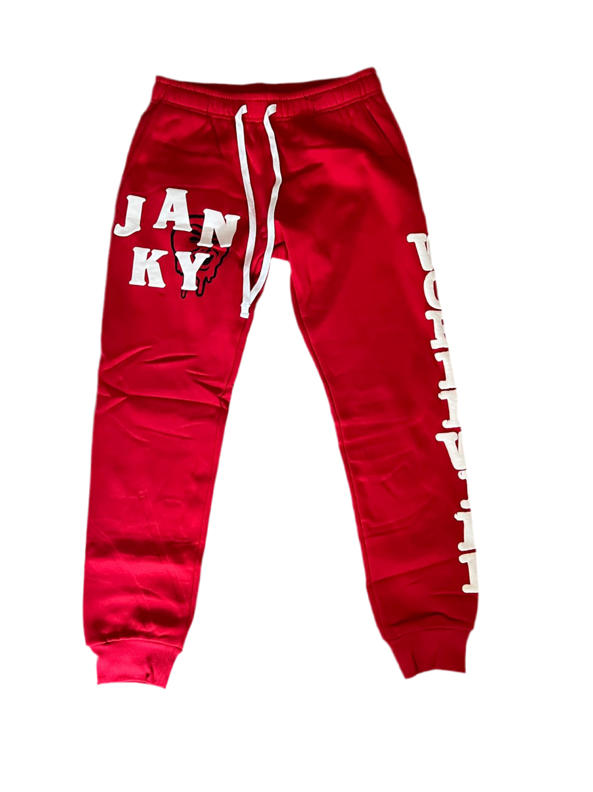 Red Puff Print Joggers