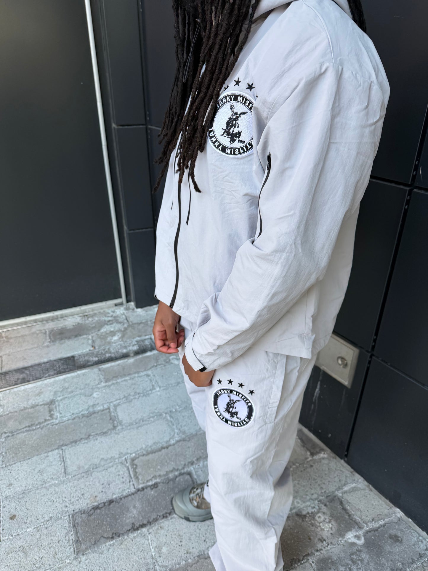 Grey Windbreaker Jacket