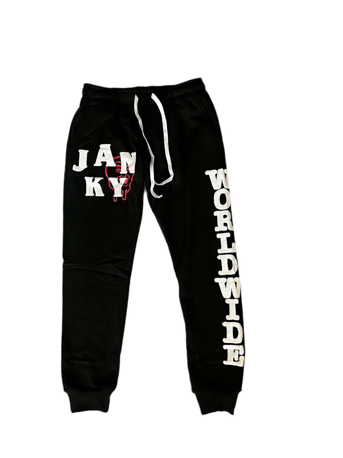 Black Puff Print Joggers