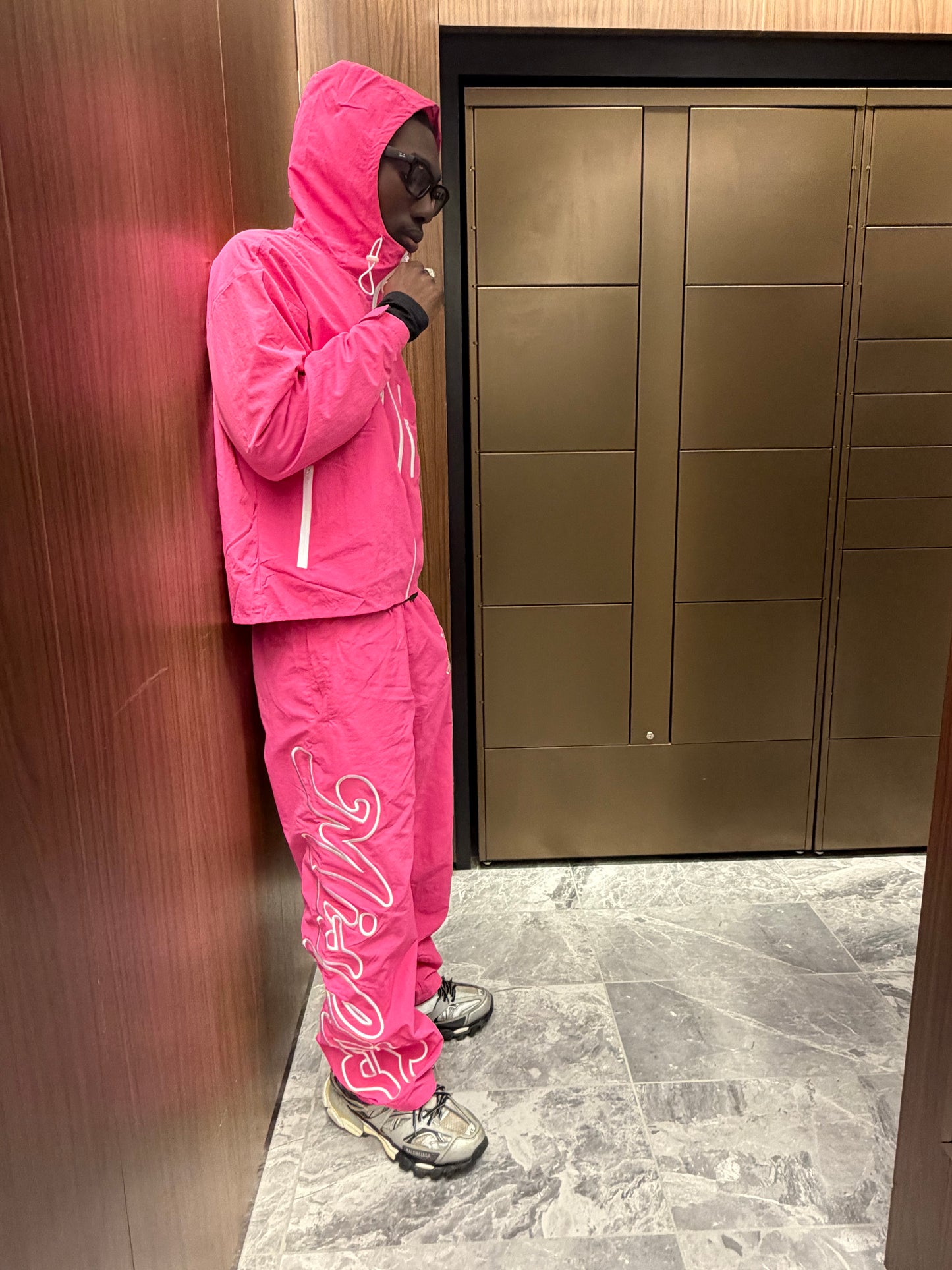 Pink Windbreaker Set