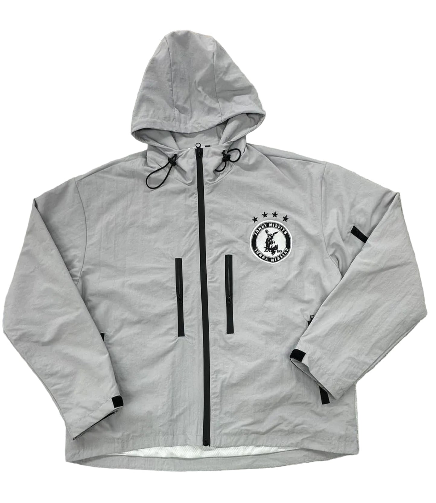 Grey Windbreaker Jacket