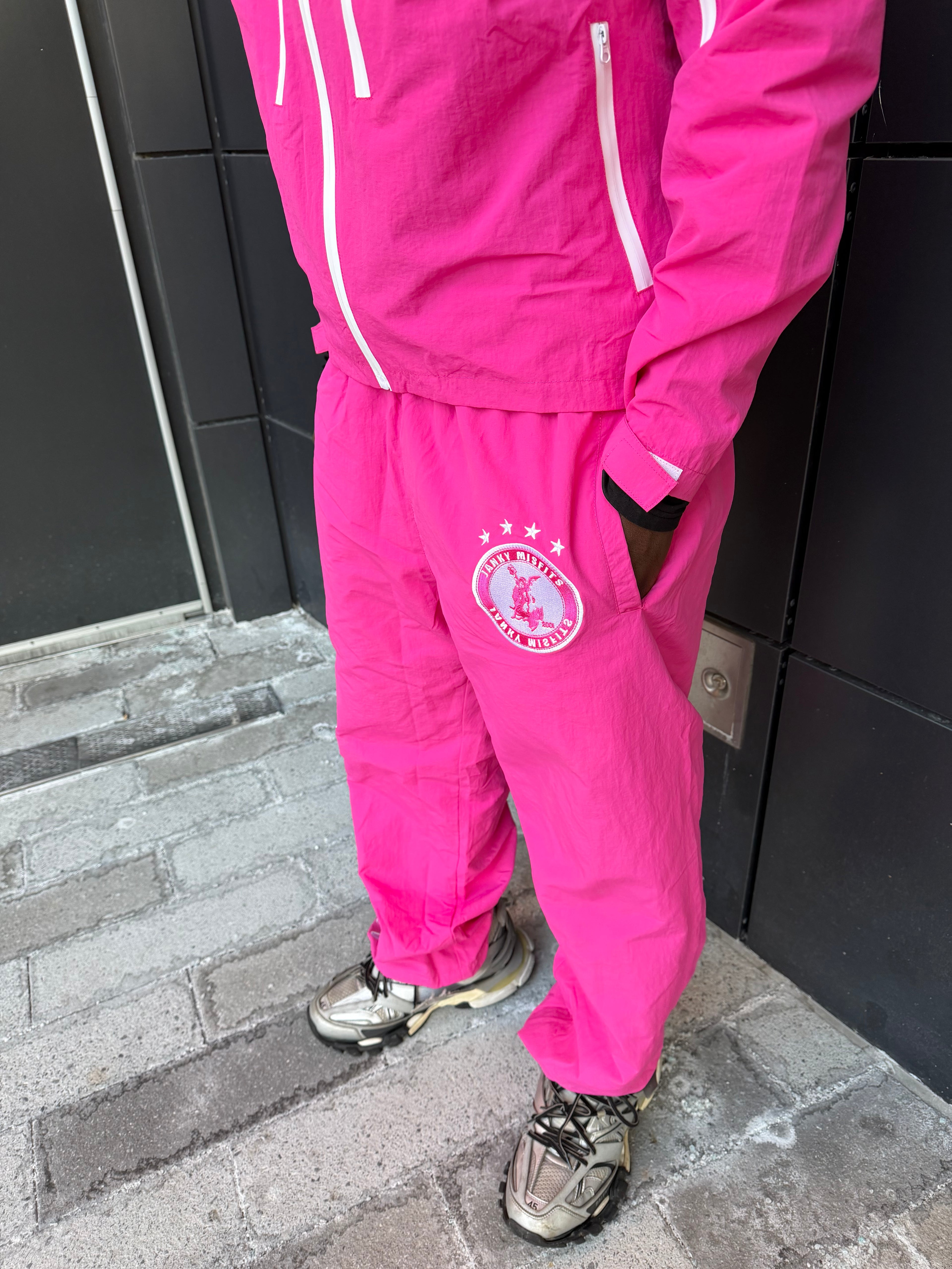 Pink Windbreaker Pants