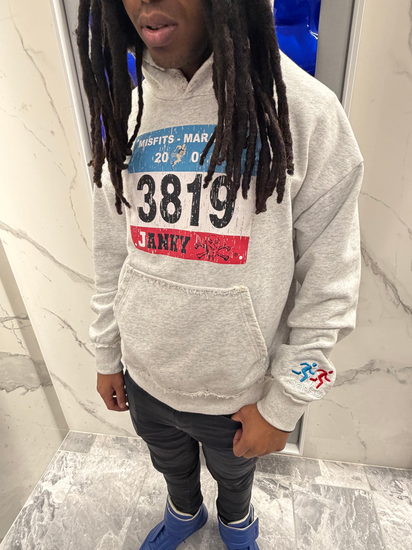 Distressed Marathon Hoodie