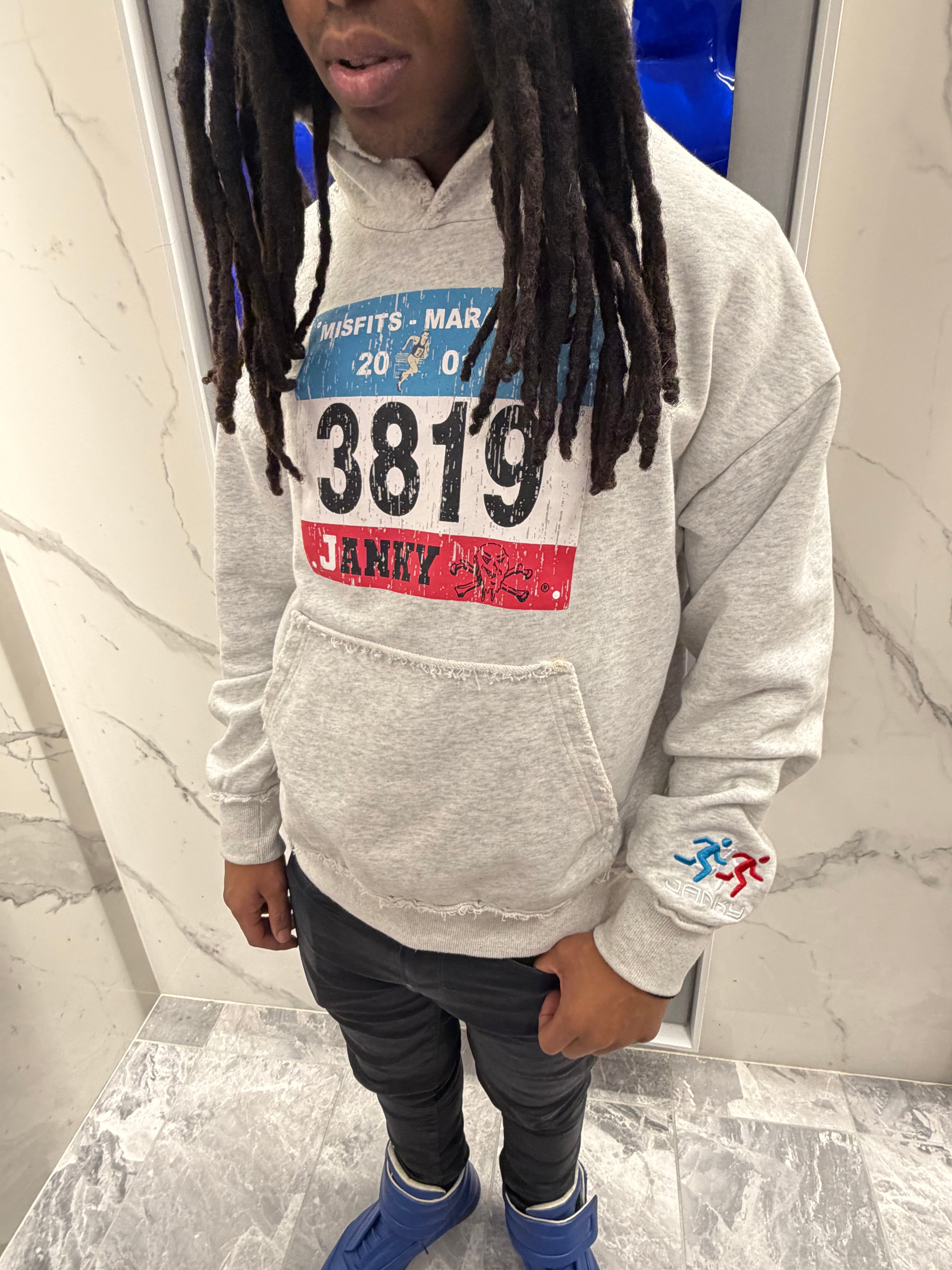 Distressed Marathon Hoodie