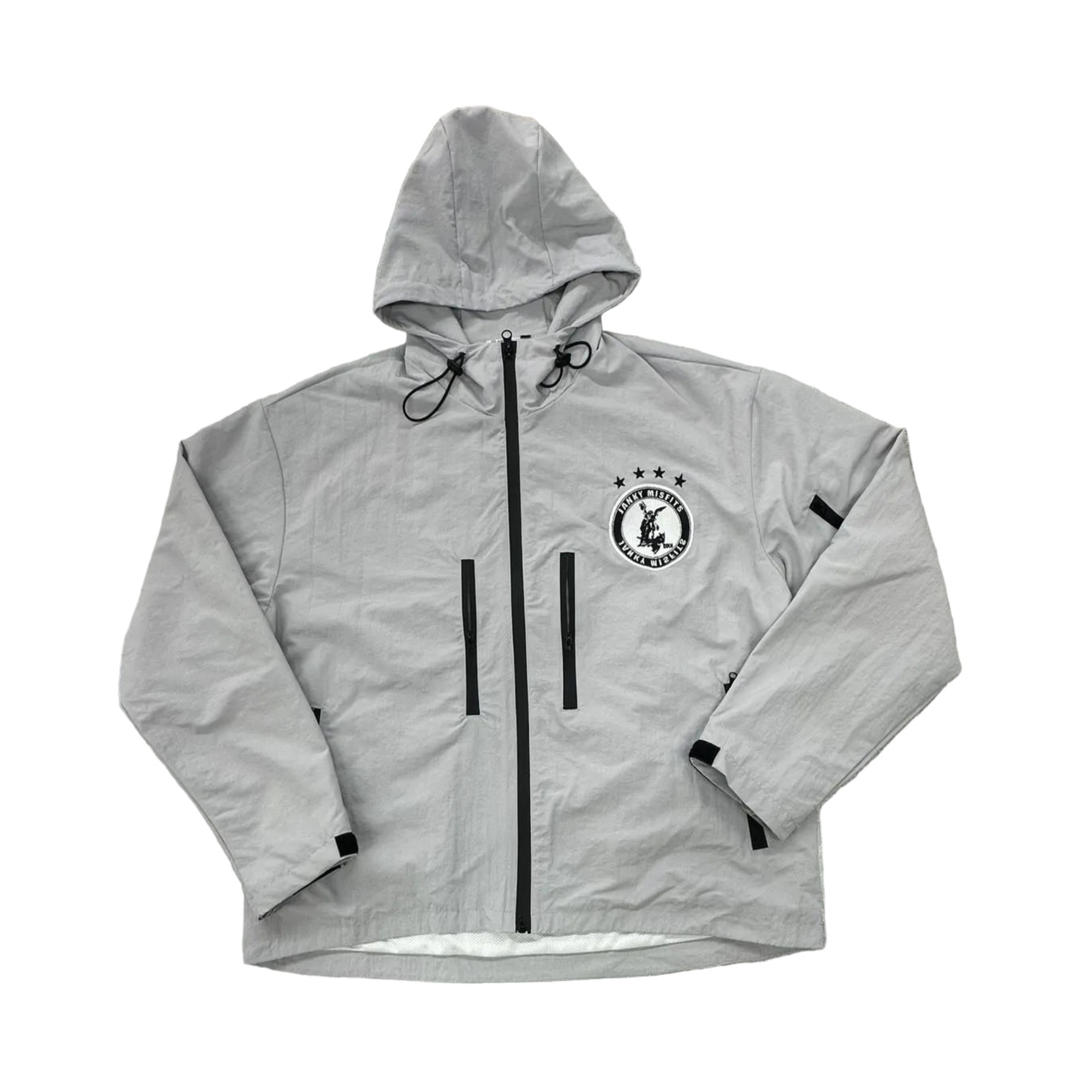 Grey Windbreaker Jacket