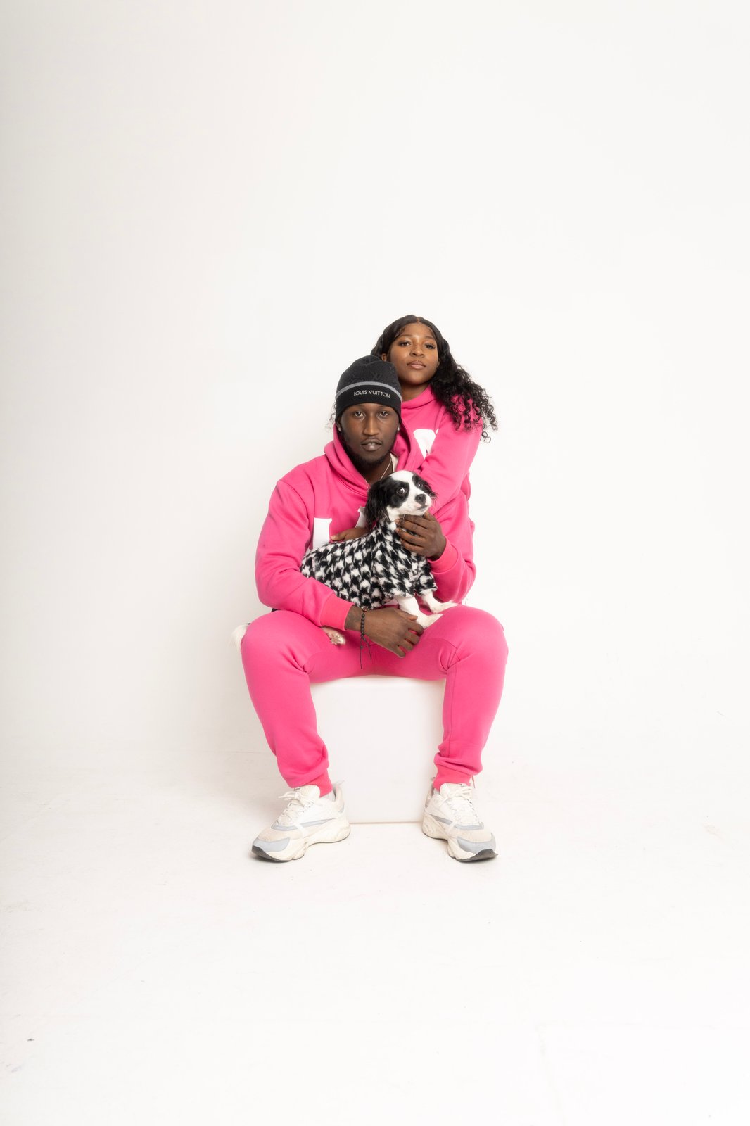 Pink Puff Print Janky Sweat Suits